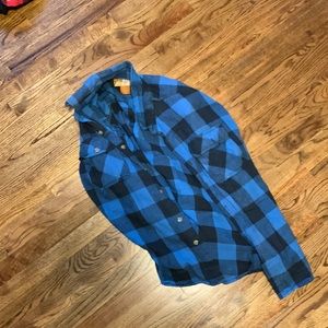 Blue flannel over shirt